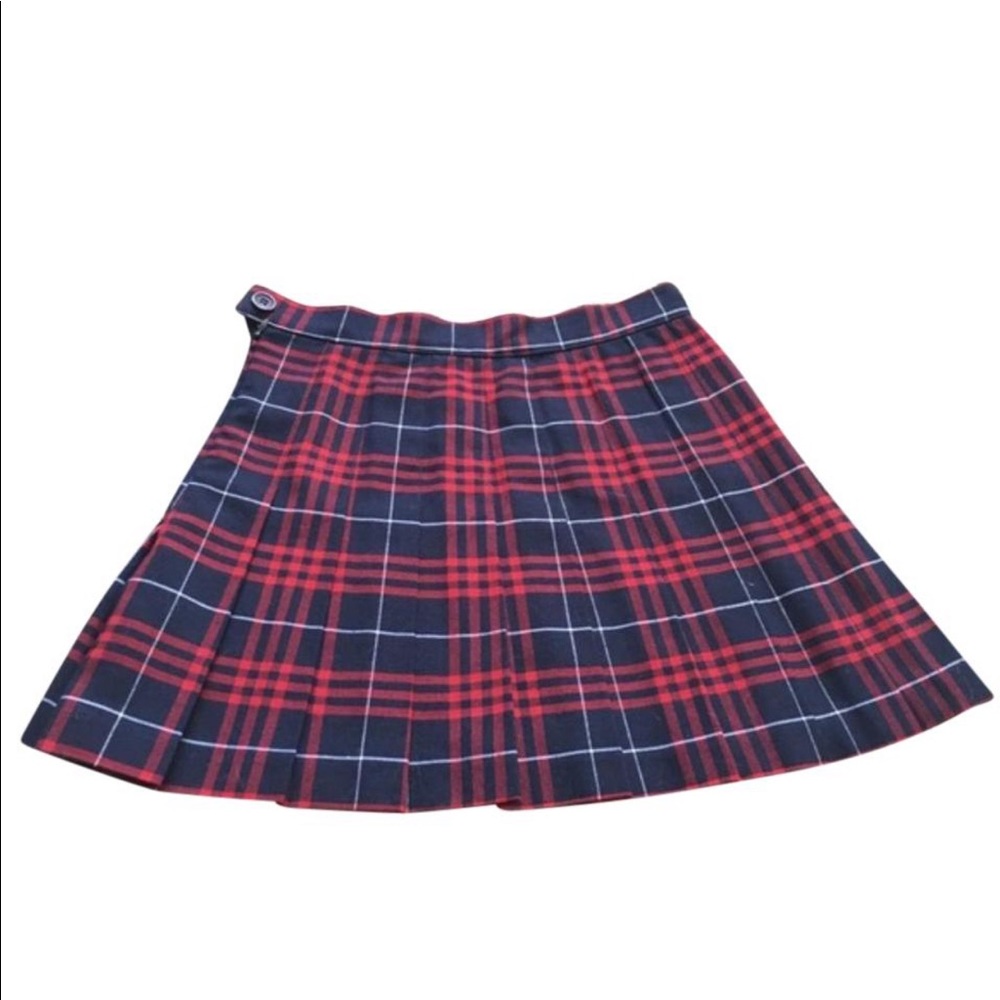 Plaid mini skirt
